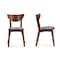 Baxton Studio Sumner Mid-Century Style "Walnut" Brown 5-Piece Dining Set 114-6208 - alternate 3